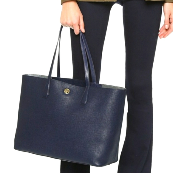 Tory Burch Handbags - ❗SOLD❗💋Tory Burch Navy Leather Perry Tote